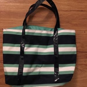 Striped tote bag